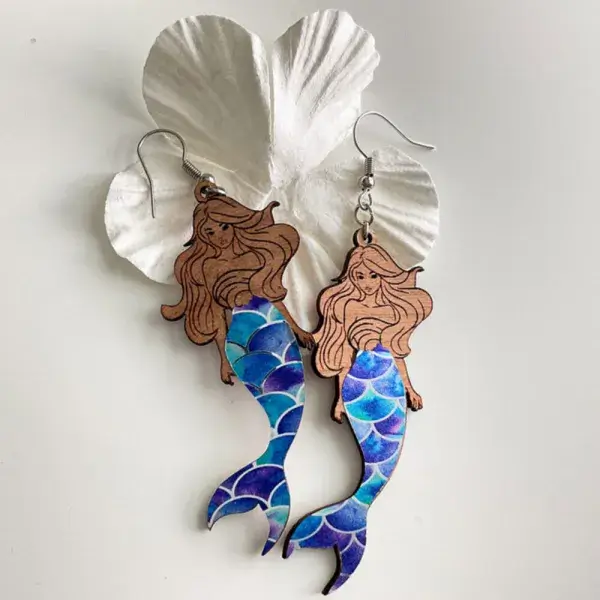 Mermaid earrings product photo