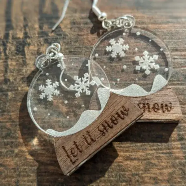 Snow globe earrings